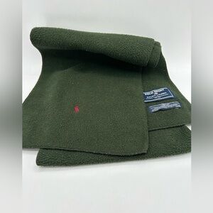 Polo Sport Ralph Lauren Fleece Scarf Hunter Green Embroider Softed Pony Logo